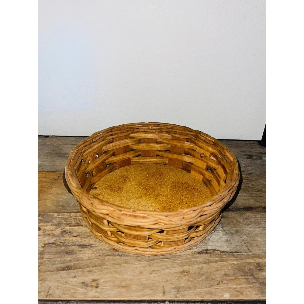 Vintage Pyrex Round Woven Basket With Handles For 2qt Casserole Dish 024-624-684